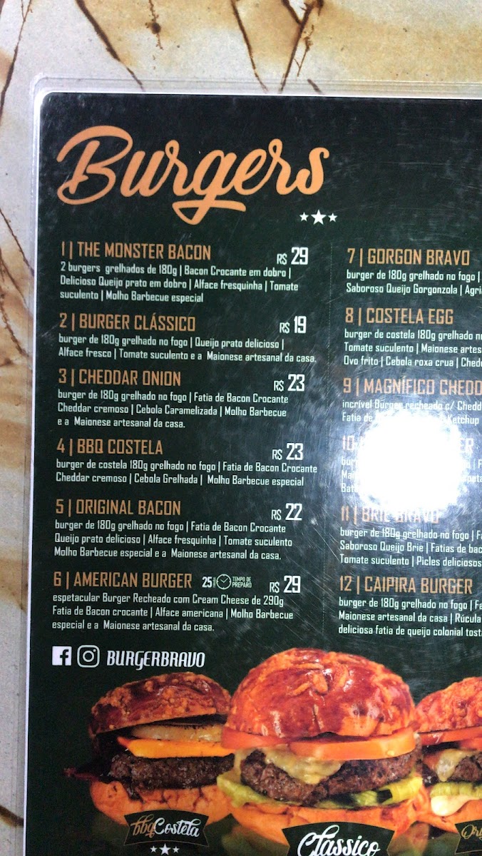 Menu Burgerbravo - Itoupava Central-4