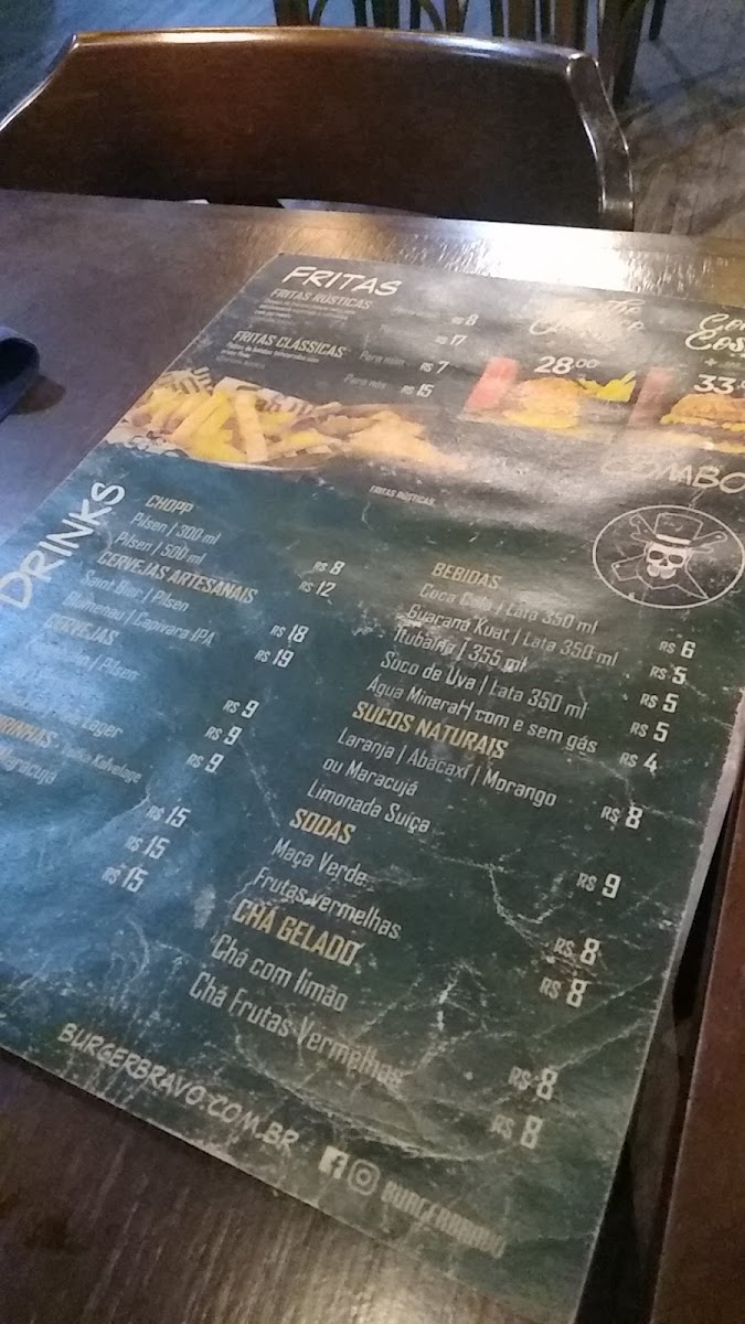 Menu Burgerbravo - Itoupava Central-5